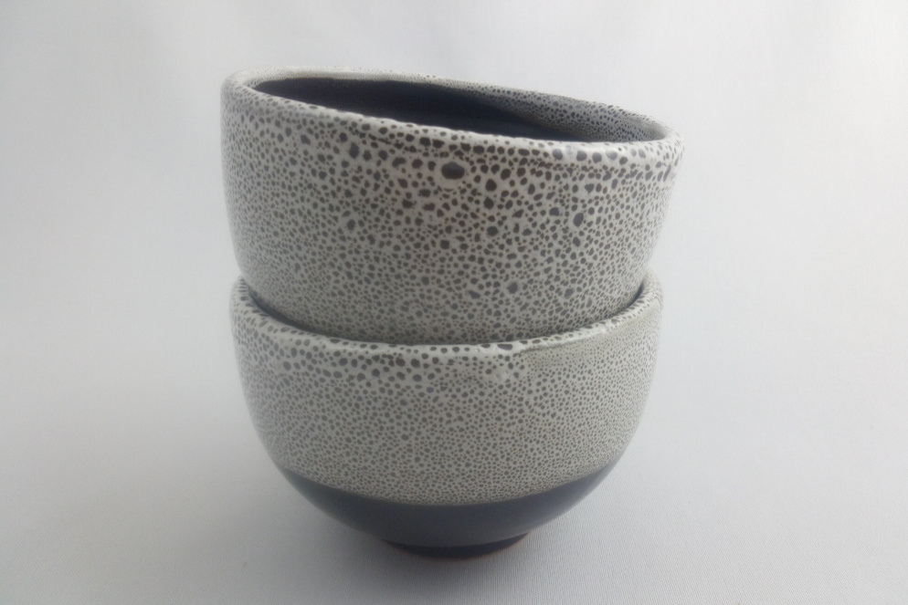 bols à thé noir et blanc justin oterrefeu poterie palaiseau