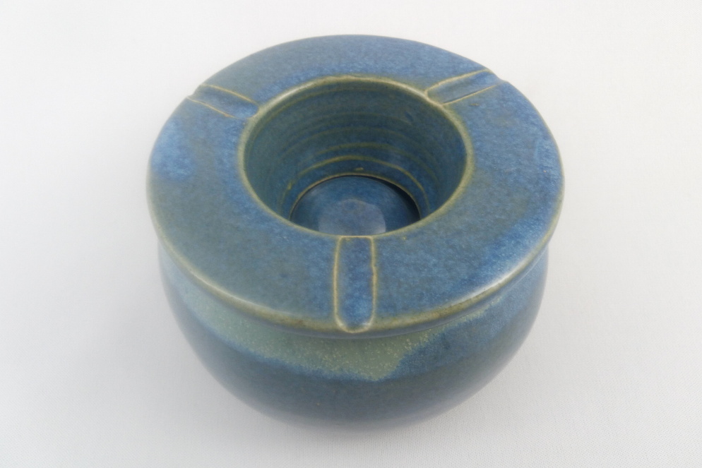 cendrier bleu vert jacob oterrefeu poterie palaiseau