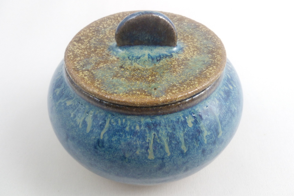 sucrier bleu oterrefeu poterie palaiseau