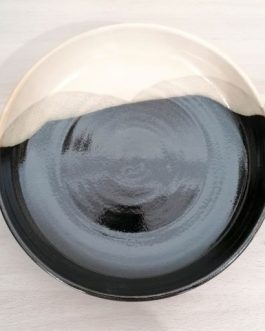 Assiette creuse yin et yang en céramique